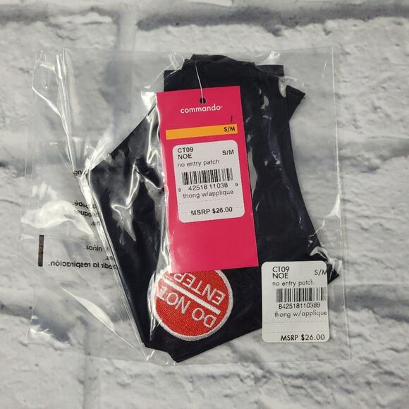 NWT Commando No Entry Applique Thong size S/M - Picture 6 of 7